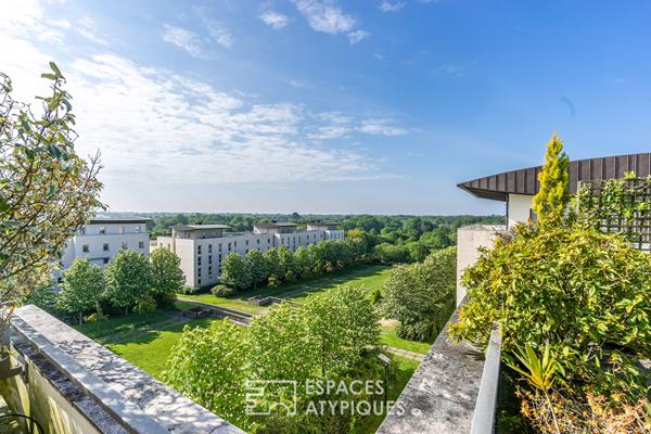 Appartement meublé de 98 m² à Carquefou avec superbe terrasse de 100 m²