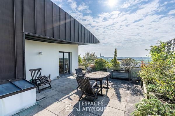 Appartement meublé de 98 m² à Carquefou avec superbe terrasse de 100 m²