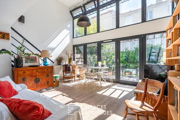 Loft en duplex avec jardin bucolique en coeur de ville