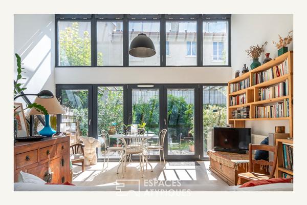 Loft en duplex avec jardin bucolique en coeur de ville
