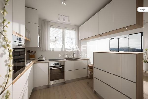 Bécon - Pont de Levallois. 4 pièces lumineux avec balcons. A rénover.