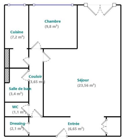Paris (75016) PARIS 16ÈME - AUTEUIL SUD - PORTE DE SAINT-CLOUD - GRAND APPARTEMENT 2 PIÈCES LUMINEUX EN ÉTAGE ÉLEVÉ
