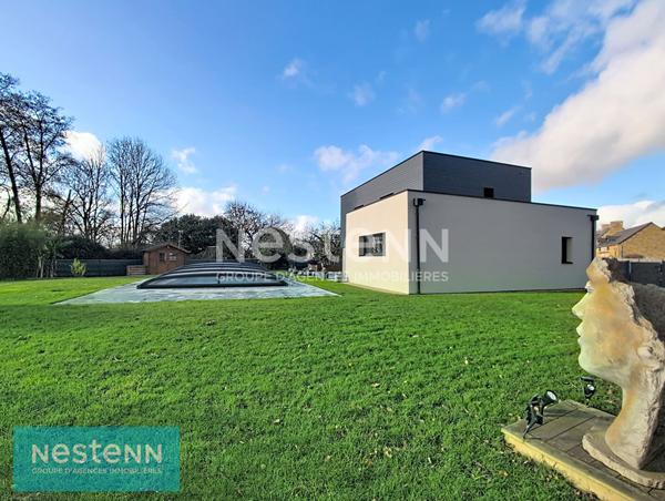Maison Passive d'Architecte à Pommeret -174 m² - Toits Plats, Piscine & Air Sain - Proche Littoral !