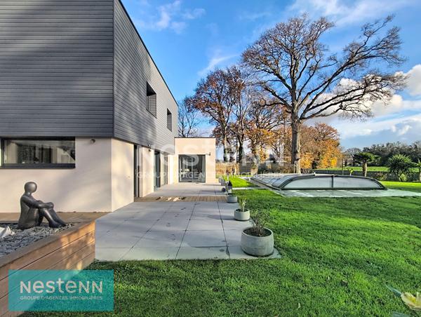 Maison Passive d'Architecte à Pommeret -174 m² - Toits Plats, Piscine & Air Sain - Proche Littoral !