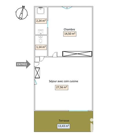 Appartement à vendre 2 pièces 45 m² Lecci