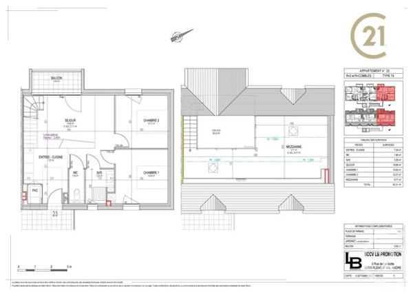 appartement à vendre 4 pièces - 62,31 m2 PLENEUF VAL ANDRE - 22