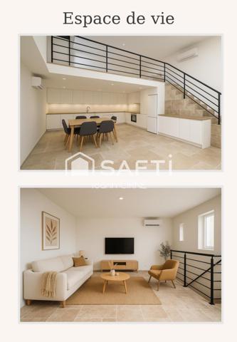 Maison de village T4 (150m2) entièrement rénovée au coeur de Trets