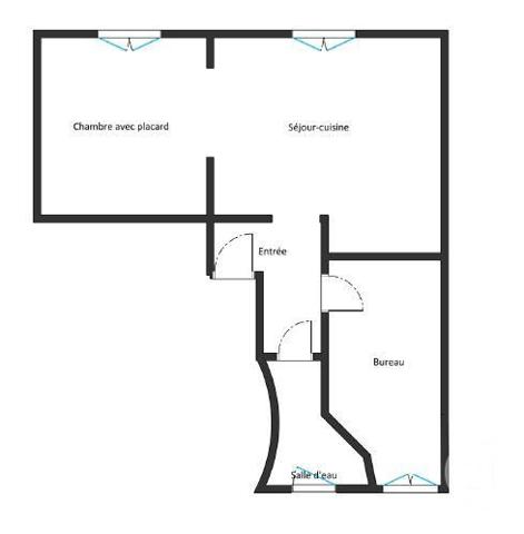 Appartement à vendre  3 pièces - 37,01 m 2   PARIS  - 75015