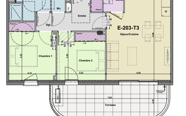 Appartement à vendre    3 pièces •  Narbonne