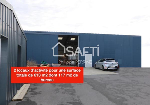 2 Locaux d'activité d'une surface totale de 600 m2