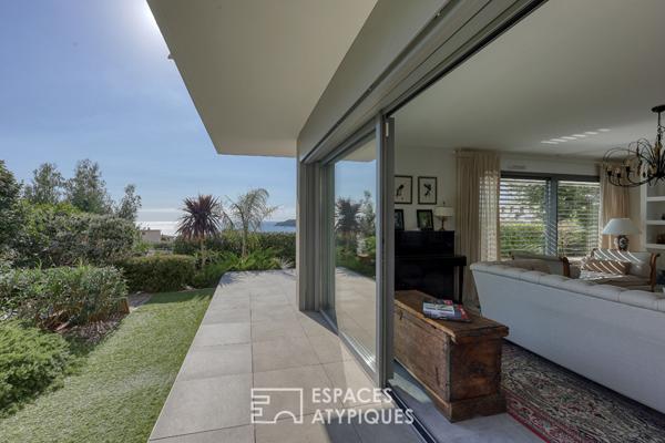 Appartement rez de jardin et vue mer panoramique