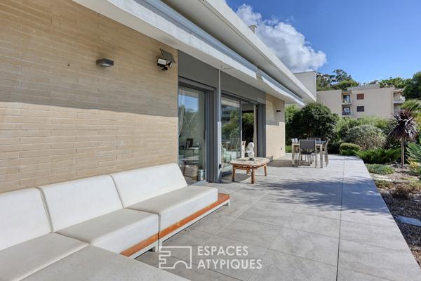 Appartement rez de jardin et vue mer panoramique