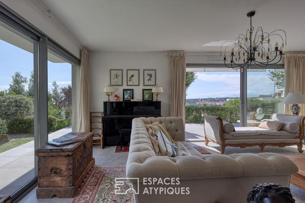 Appartement rez de jardin et vue mer panoramique