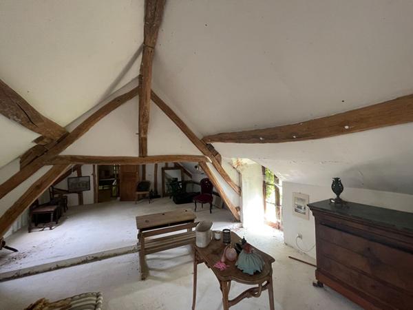 Maison de campagne de caractère 1 heure Paris sud terrain boisé avec étang 4353m²