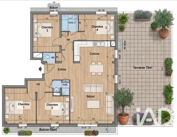 Appartement à vendre 5 pièces 98 m² Gennevilliers