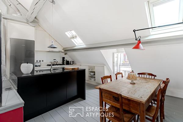 Duplex traversant en dernier étage Quartiers Sentier-Bonne Nouvelle