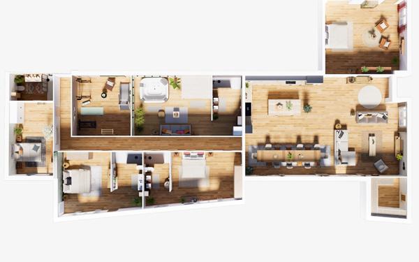 Appartement à vendre    2 pièces • 291 m2 Bielle