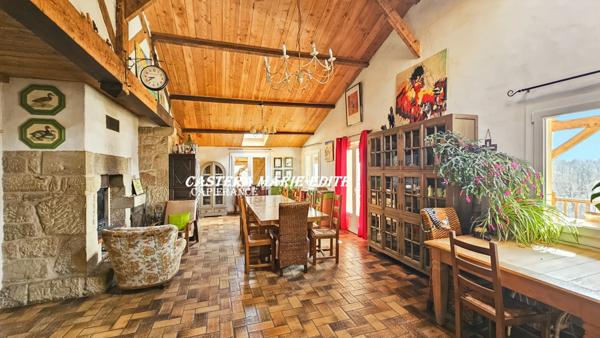 Propriété - 500 M² habitables 26 PIECES- 12 Chambres avec vue Pyrénées à 6 minutes de Marciac – Maison, gîtes, salle Polyvalente d’événements, cabinet de praticien, Prairies et dépendance