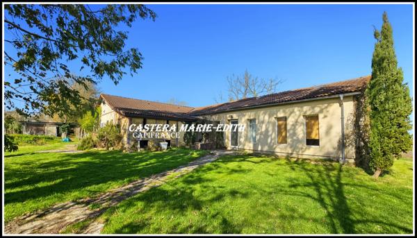 Propriété - 500 M² habitables 26 PIECES- 12 Chambres avec vue Pyrénées à 6 minutes de Marciac – Maison, gîtes, salle Polyvalente d’événements, cabinet de praticien, Prairies et dépendance