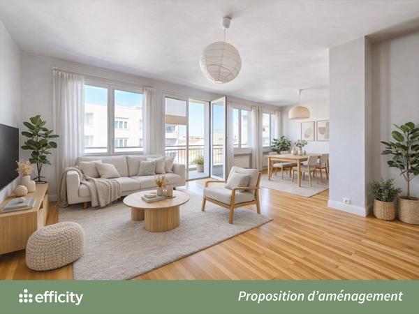Appartement 2 pièces - 62 m² Exclusivité efficity