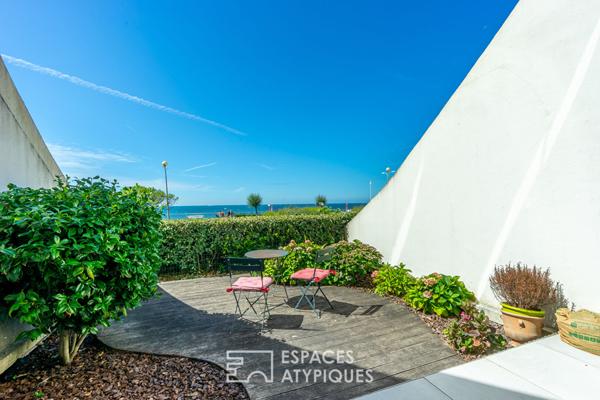 Bel appartement T3 face mer avec jardin