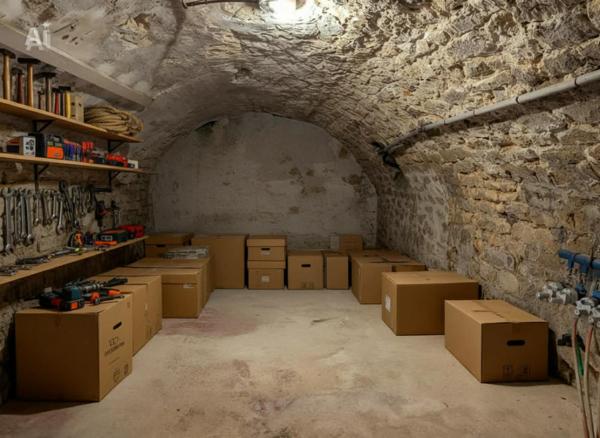 LA CHAPELLE EN SERVAL - Cave voûtée + 1 places de parking