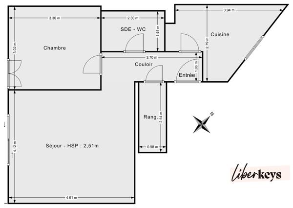 Plaisir – 2 pièces 46 m² lumineux avec terrasse de 28 m² et box fermé
