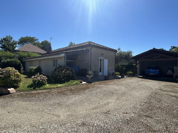 Caudecoste (47220) MAISON 75 M2 AVEC MEZZANINE, CARPORT ET TERRAIN DE 1628 M2