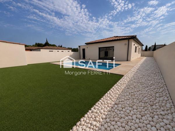 VILLA 95 M² AVEC GARAGE ET PISCINE SUR TERRAIN DE 414 M²