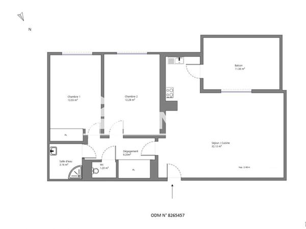 Location Appartement 3 pièces 67 m² - 177 AVE DE L'ADJUDANT HOURCADE Cuers 83390