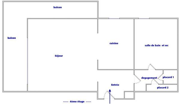 Studio lumineux, balcon, cave. Petite Garenne, Les Vallées.