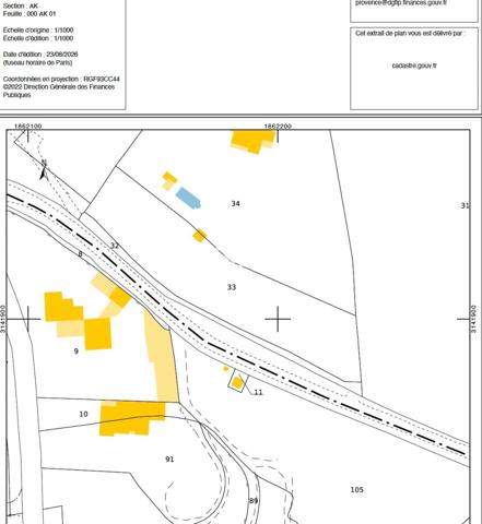 Terrain en bordure de RD51