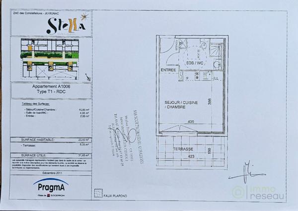 Studio à JUVIGNAC (34990)