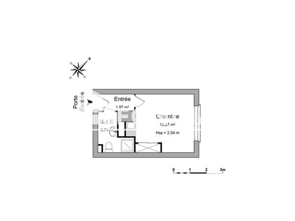 Location Studio 18.98 m² - 7-9 RUE DU BAIN FINKWILLER Strasbourg 67000