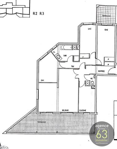 Beau et lumineux T4 de 99 m2, ascenseur, 38 m2 de terrasses, garage de 18 m2, copropriété de standing
