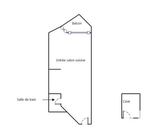 Studio 1 pièce de 38 m² à Paris (75016)