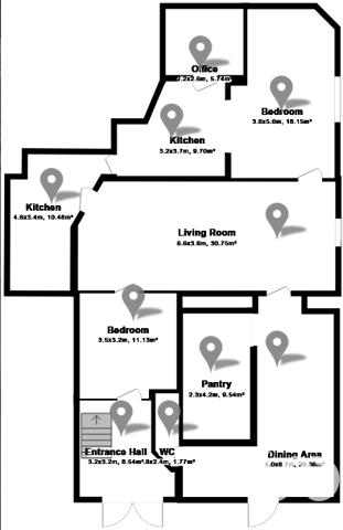 Immeuble à vendre 462 m² Apt