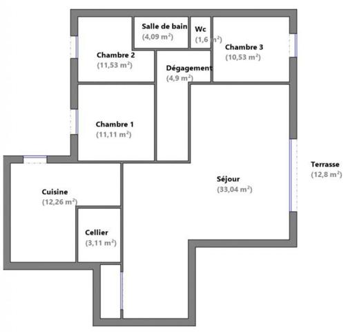 Appartement à vendre 4 pièces 92 m² Vourles