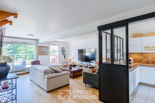 Duplex en dernier étage avec terrasse et vue sur Paris aux portes de Montmorency