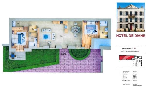 Appartement F3 à vendre  3 pièces - 95 m 2   ANET  - 28