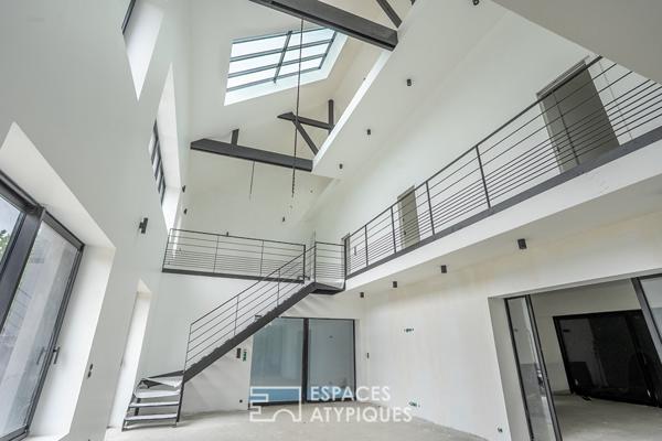Loft contemporain face au Blavet avec piscine et toit-terrasse