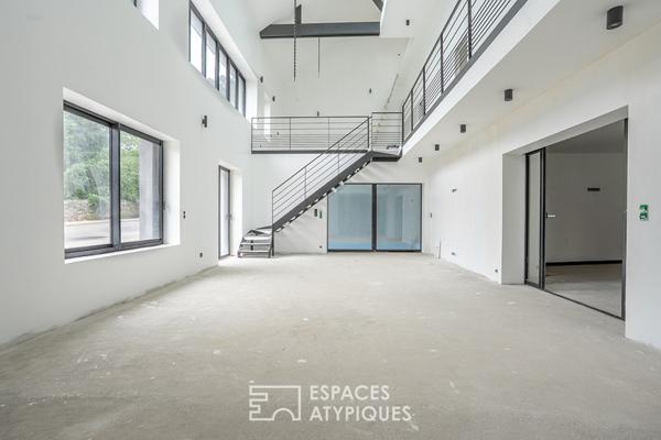 Loft contemporain face au Blavet avec piscine et toit-terrasse