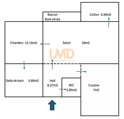 Appartement ou local profession libérale 60m2 centre Saint-Maximin