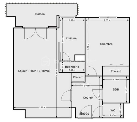 Appartement de 45 m²