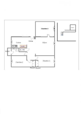 Exclusivité! Côtes d'Armor 22000 Saint-Brieuc. Appartement 3 chambres refait en 2018/2019 avec cave