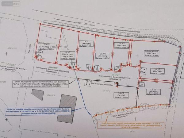 Terrain à Batir à vendre à Montfort-sur-Meu en Ille-et-Vilaine (35160), ref : 048-V1240L