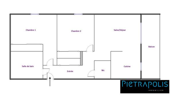 CLIMATISABLE - Dernière étage - T3 60 m² avec terrasse - Box et/ou parking possible(s)