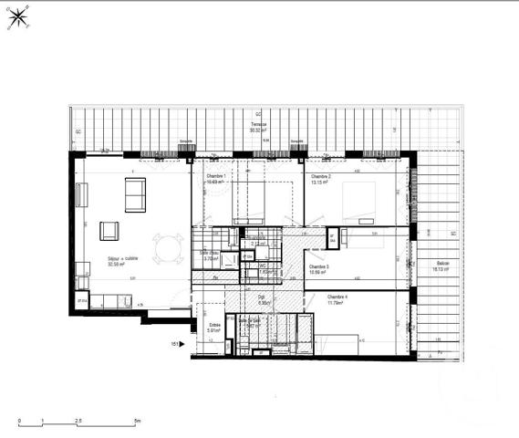 Appartement F5 à vendre  5 pièces - 107,71 m2 MASSY - 91