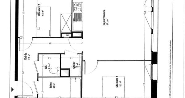 Location Appartement 3 pièces 65.4 m² - Lens 62300
