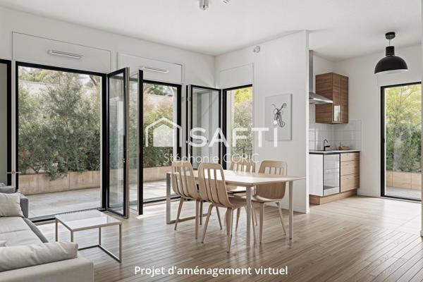 REZ DE JARDIN AVEC TERRASSE PRIVATIVE - CALME